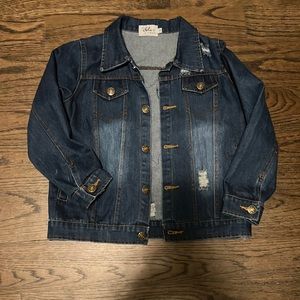 Barely worn Jean jacket with unicorn appliqué